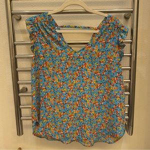 LOFT flutter sleeve blouse, size medium.